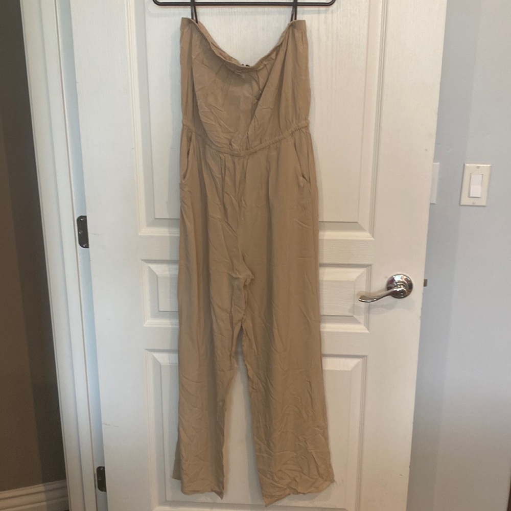 Forever 21 sleeveless wide leg pants jumpsuit